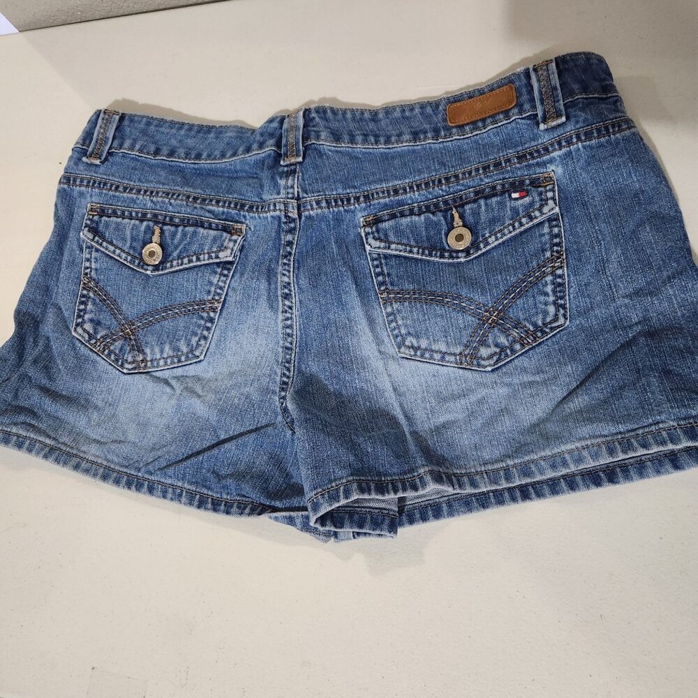 Tommy Hilfiger Womens Blue Denim Jean Shorts Waist 38 inches aprox 16 Y2K
